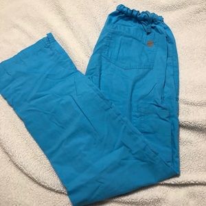 Blue scrub pants